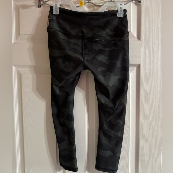 RBX Black and Green Leggings Athletic Stretch Fit - Picture 2 of 3